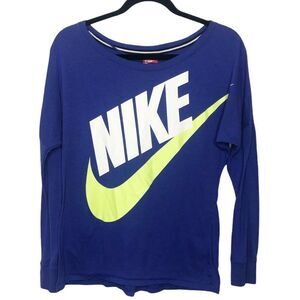 Nike Logo Long Sleeve Neon Oversized Shirt